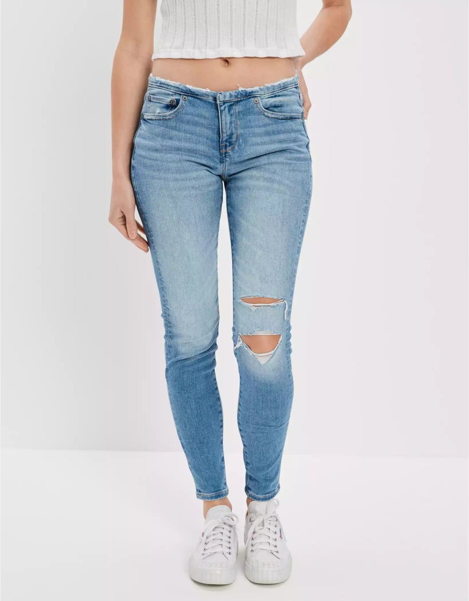 Jean American Eagle AE Ne(x)t Level Ripped Super Low-Rise Jegging Multicolore Femme | FXM-08707390